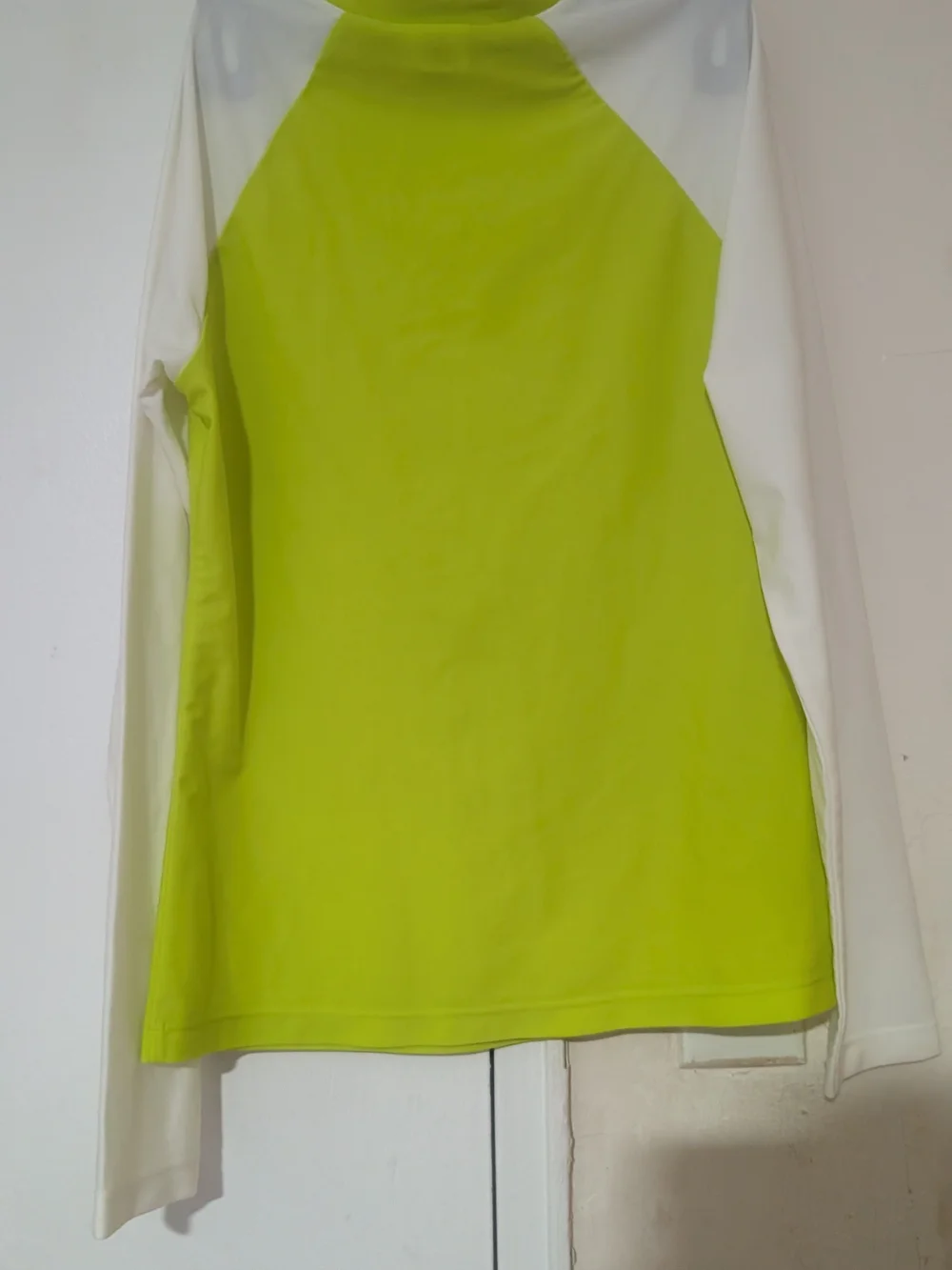Reebok Lime Green & White Zip Rash Guard
